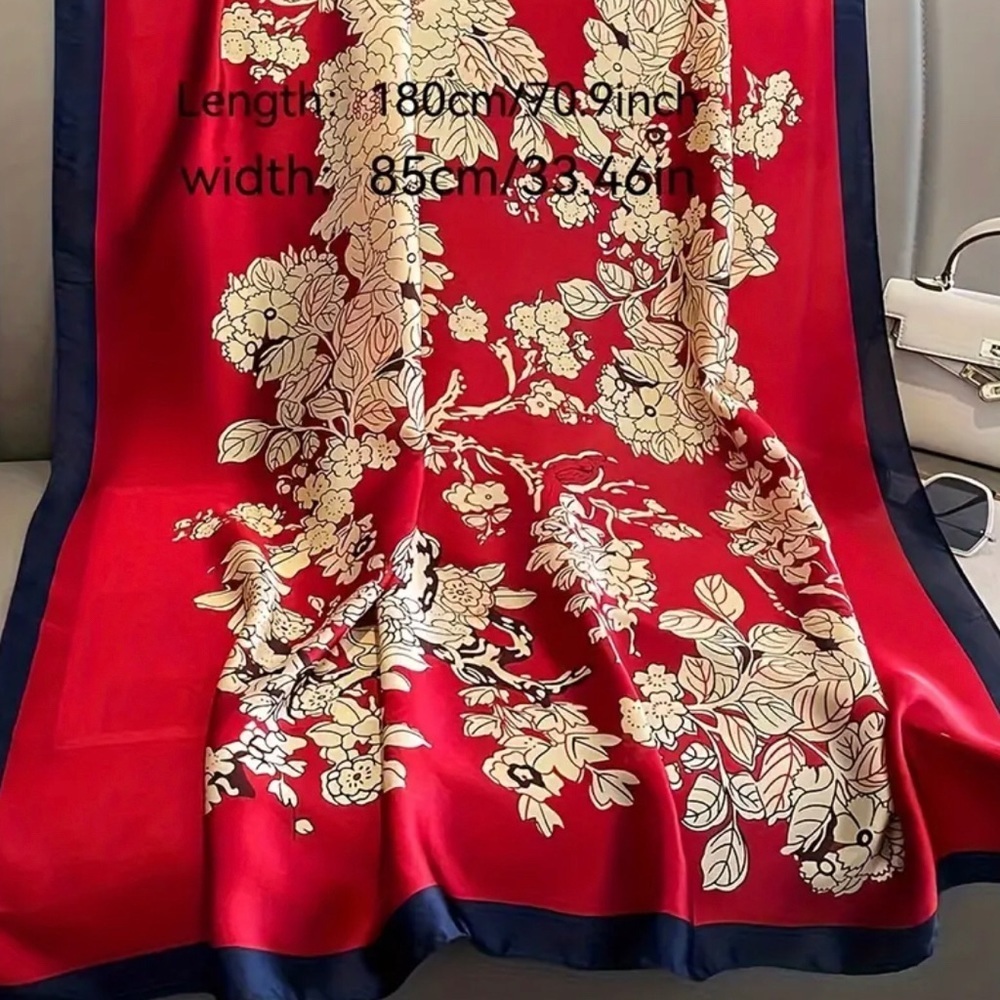 In stock Floral Scarf Wrap - Picture 3 of 5